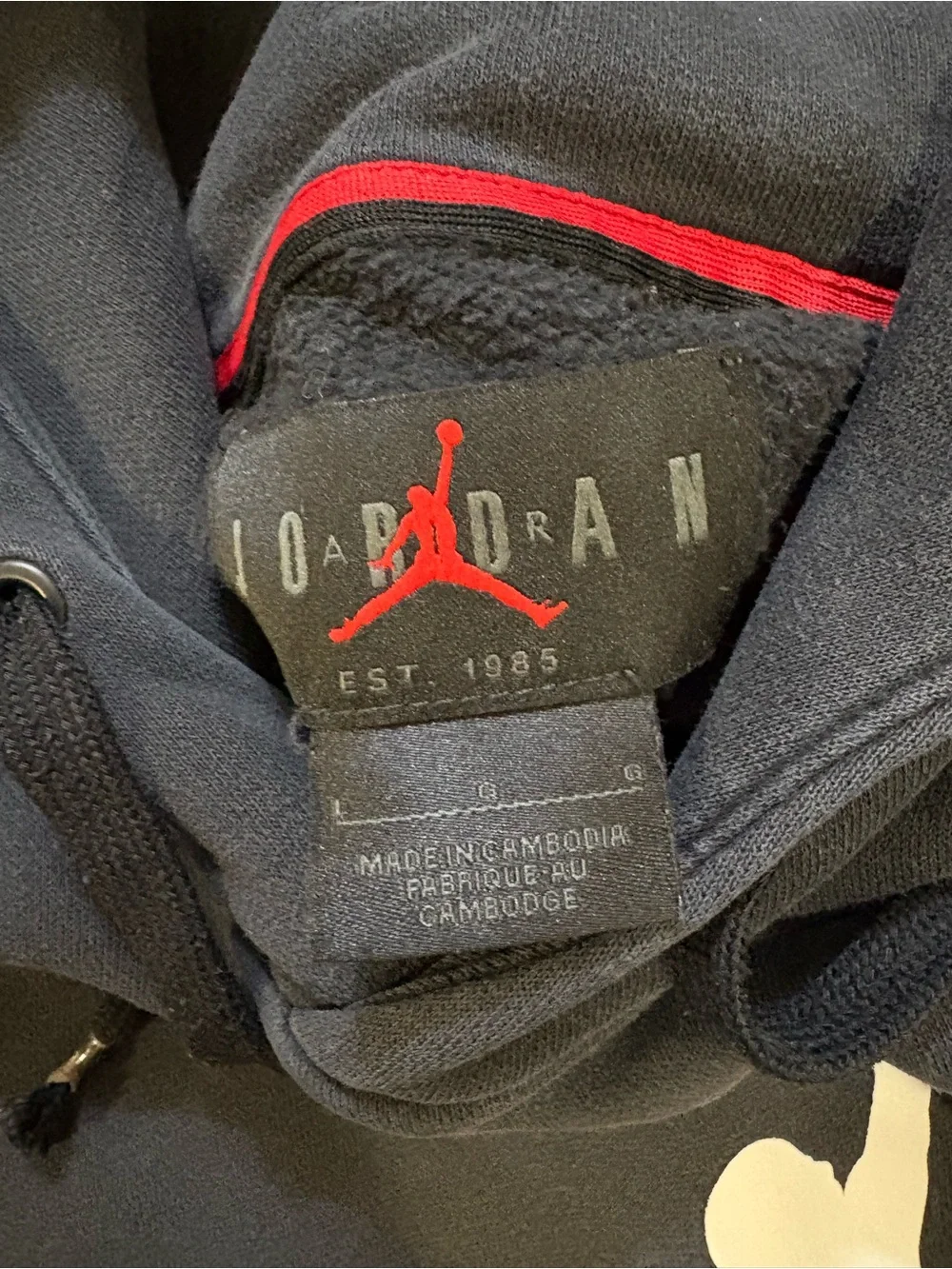 Jordan Black Hoodie with White Jumpman Logo